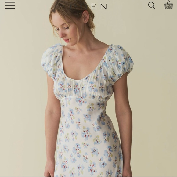 Dôen Florencia Dress in Bleu Frolicking Floral - Picture 2 of 10